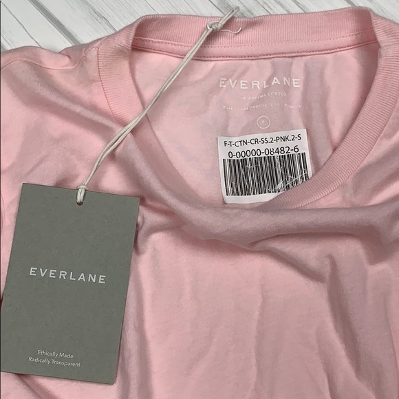 Everlane pink cotton crew tee - Picture 6 of 8